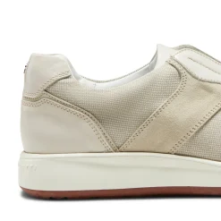 Milk-white Leather And Fabric Sneaker | Fratelli Rossetti