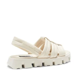 Milk-white Leather Sandal | Fratelli Rossetti