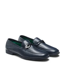 Mocassino Uomo In Pelle Blu-Fratelli Rossetti