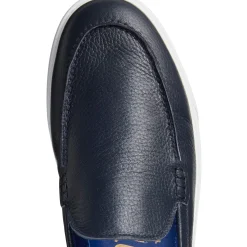 Mocassino Uomo In Pelle Blu-Fratelli Rossetti