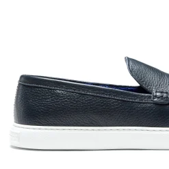 Mocassino Uomo In Pelle Blu-Fratelli Rossetti