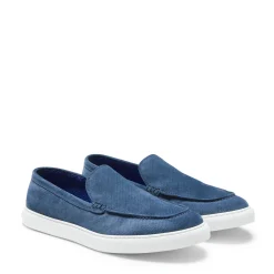 Mocassino Uomo In Suede Blu-Fratelli Rossetti
