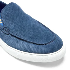 Mocassino Uomo In Suede Blu-Fratelli Rossetti