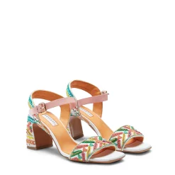 Multicoloured Embroidered Leather Sandal | Fratelli Rossetti