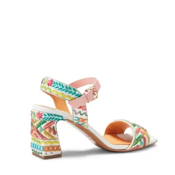 Multicoloured Embroidered Leather Sandal | Fratelli Rossetti