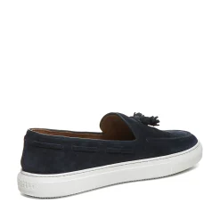 Navy Blue Suede Brera Sport Sneaker | Fratelli Rossetti