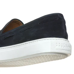 Navy Blue Suede Brera Sport Sneaker | Fratelli Rossetti