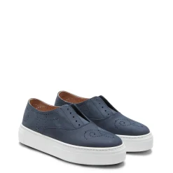 Navy Blue Suede Hobo Sport Sneaker | Fratelli Rossetti