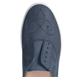 Navy Blue Suede Hobo Sport Sneaker | Fratelli Rossetti