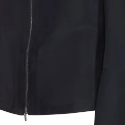 Navy Blue Suede Jacket | Fratelli Rossetti