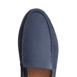 Navy Blue Suede Loafer | Fratelli Rossetti