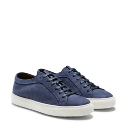 Navy Blue Suede Sneakers | Fratelli Rossetti