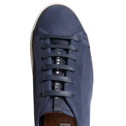 Navy Blue Suede Sneakers | Fratelli Rossetti
