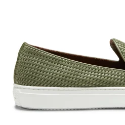 Olive Green Woven Suede Slipper | Fratelli Rossetti