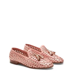 Pink Woven Leather Brera Loafer | Fratelli Rossetti