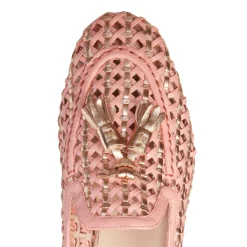 Pink Woven Leather Brera Loafer | Fratelli Rossetti