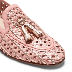 Pink Woven Leather Brera Loafer | Fratelli Rossetti