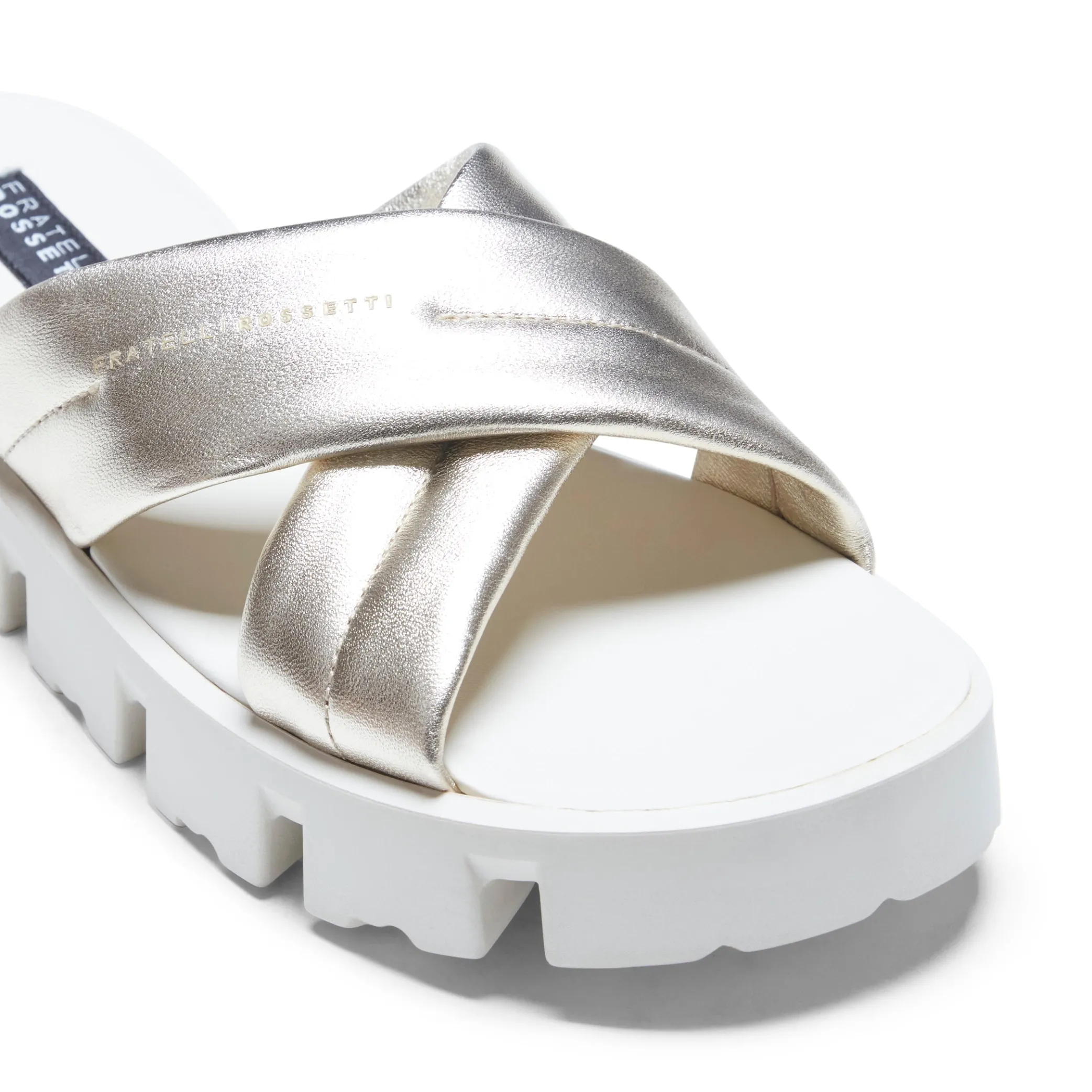 Platinum Leather Sandal | Fratelli Rossetti