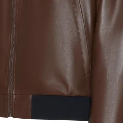 Reversible Brown Nappa Leather Bomber Jacket | Fratelli Rossetti