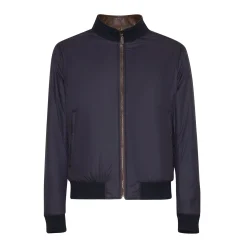 Reversible Brown Nappa Leather Bomber Jacket | Fratelli Rossetti