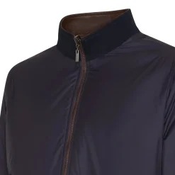 Reversible Brown Nappa Leather Bomber Jacket | Fratelli Rossetti