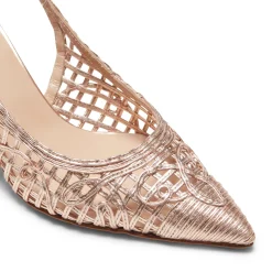 Rose Gold Leather Slingback Sandal | Fratelli Rossetti