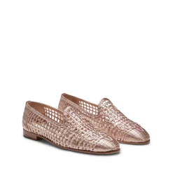 Rose Gold Woven Slipper | Fratelli Rossetti