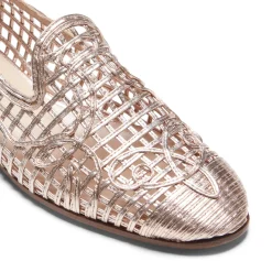 Rose Gold Woven Slipper | Fratelli Rossetti