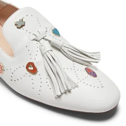 Slipper Donna In Pelle Bianca-Fratelli Rossetti
