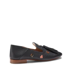 Slipper Donna In Pelle Nera-Fratelli Rossetti