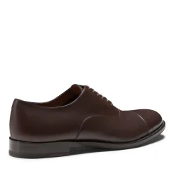 Smooth Brown Leather Oxford Shoe | Fratelli Rossetti