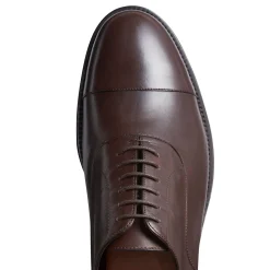 Smooth Brown Leather Oxford Shoe | Fratelli Rossetti