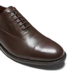 Smooth Brown Leather Oxford Shoe | Fratelli Rossetti
