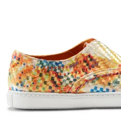 Sun Yellow Embroidered Fabric Hobo Sport Sneakers | Fratelli Rossetti