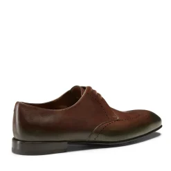 Tobacco Brown/green Leather Lace-up Shoe | Fratelli Rossetti