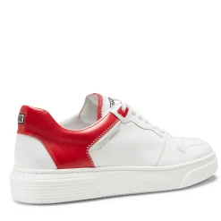 White/red Leather Sneaker | Fratelli Rossetti