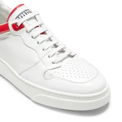 White/red Leather Sneaker | Fratelli Rossetti