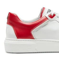 White/red Leather Sneaker | Fratelli Rossetti
